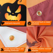 Cute Pumpkin Halloween Garage Door Cover 7x8 Ft