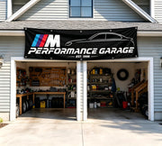 Custom Garage Banner, Car Performance Themed Horizontal Hanging Flag