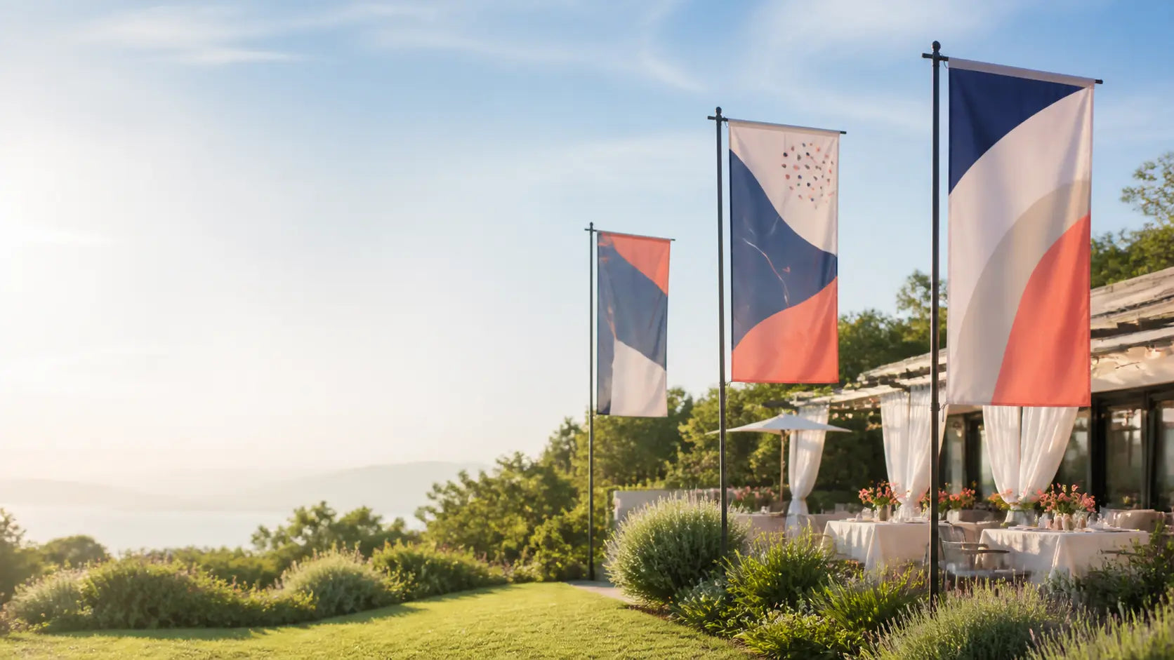 Colorful custom flags
